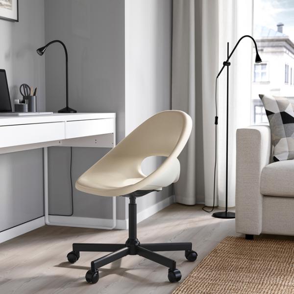 Fotoliu de birou Ikea Eldberget Plastic/ Beige Black photo 3