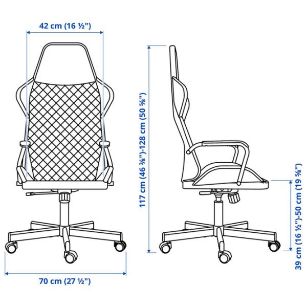 Игровое кресло Ikea Utespelare  Черный photo 8 Игровое кресло Ikea Utespelare  Черный photo 8