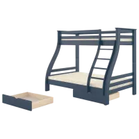 Pat pentru copii Mebigrand Alaska 90 x 200 cm / Masiv / Multicolor