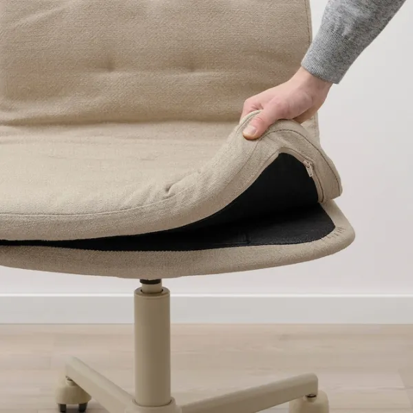 Fotoliu de birou Ikea Mullfjallet/Naggen Stofă/ Beige  photo 4
