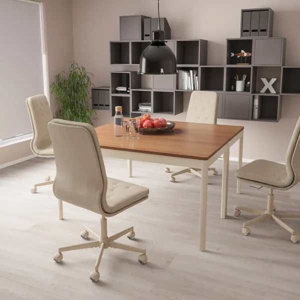 Fotoliu de birou Ikea Mullfjallet/Naggen Stofă/ Beige  photo 7