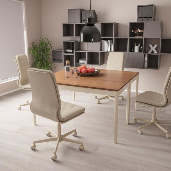 Fotoliu de birou Ikea Mullfjallet/Naggen Stofă/ Beige  photo 7