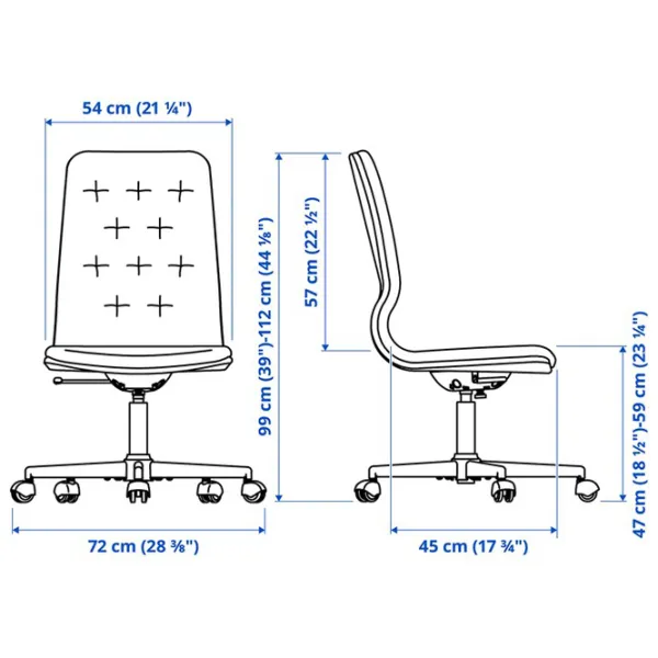 Fotoliu de birou Ikea Mullfjallet/Naggen Stofă/ Beige  photo 13