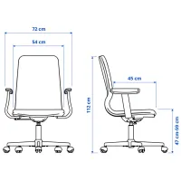 Fotoliu de birou Ikea Mullfjallet Stofă/ Dark Gray Gray photo 8