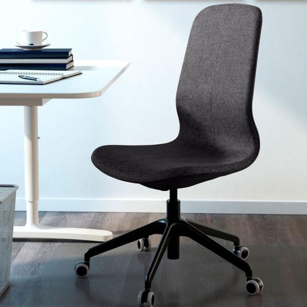 Fotoliu de birou Ikea Langfjall Poliester/ Gray Black photo 4