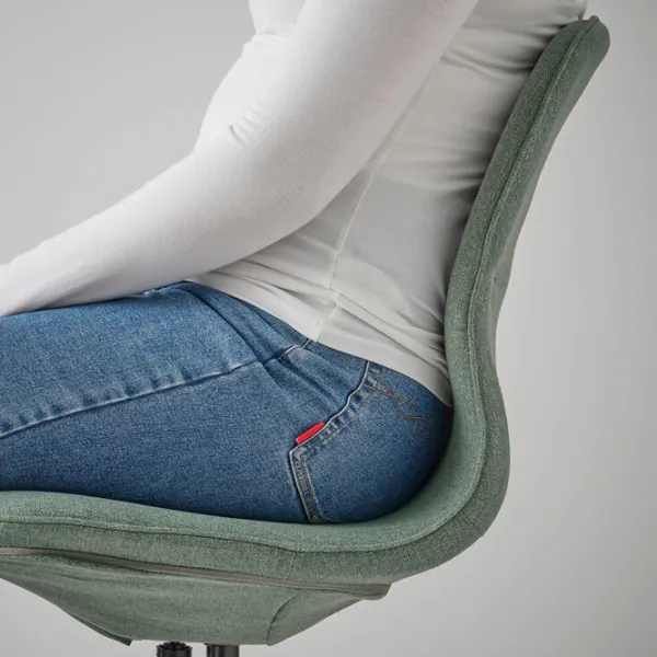 Fotoliu de birou Ikea Langfjall Poliester/ Green-Gray Black photo 3