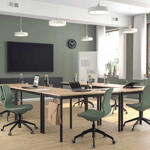 Fotoliu de birou Ikea Langfjall Poliester/ Green-Gray Black photo 4