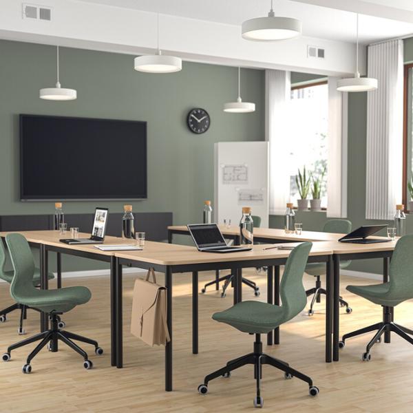 Fotoliu de birou Ikea Langfjall Poliester/ Green-Gray Black photo 4