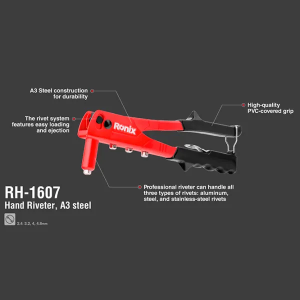 Заклёпочники Ronix RH-1607 250 мм photo 4