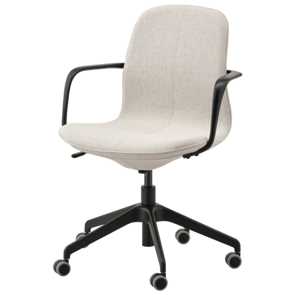 Fotoliu de birou Ikea Langfjall Poliester/ Beige Black photo 1