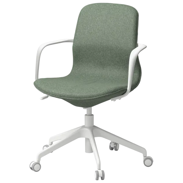 Fotoliu de birou Ikea Langfjall Poliester/ Green-Gray White photo 1