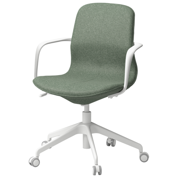 Fotoliu de birou Ikea Langfjall Poliester/ Green-Gray White photo 1