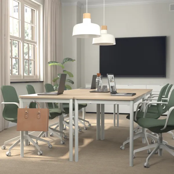 Fotoliu de birou Ikea Langfjall Poliester/ Green-Gray White photo 5