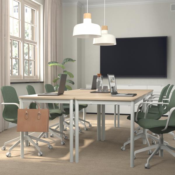 Fotoliu de birou Ikea Langfjall Poliester/ Green-Gray White photo 5