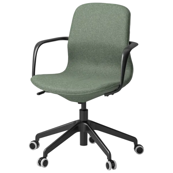 Fotoliu de birou Ikea Langfjall Poliester/ Green-Gray Black photo 1