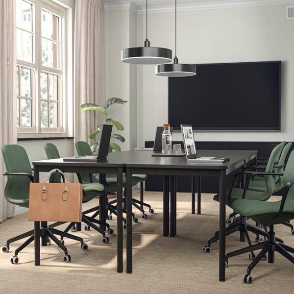 Fotoliu de birou Ikea Langfjall Poliester/ Green-Gray Black photo 7