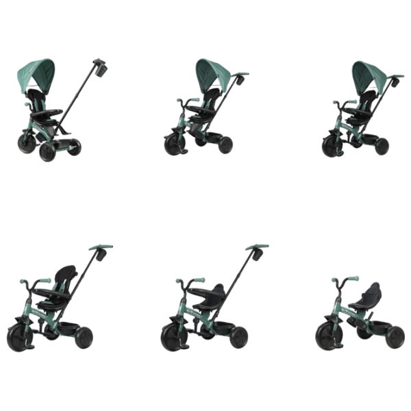 Triciclu Qplay Elite Platinum 25 kg / Green photo 2 Triciclu Qplay Elite Platinum 25 kg / Green photo 2