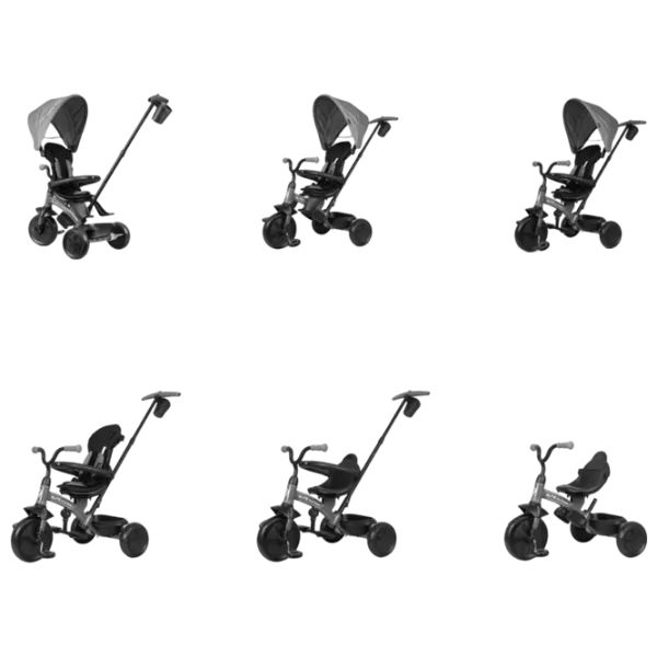 Triciclu Qplay Elite Platinum 25 kg / Gray photo 2 Triciclu Qplay Elite Platinum 25 kg / Gray photo 2