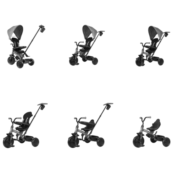 Triciclu Qplay Elite Platinum 25 kg / Gray photo 2 Triciclu Qplay Elite Platinum 25 kg / Gray photo 2