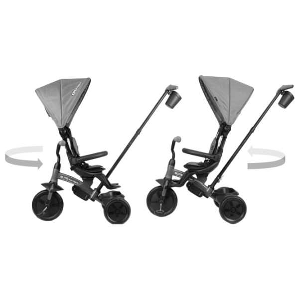Triciclu Qplay Elite Platinum 25 kg / Gray photo 3 Triciclu Qplay Elite Platinum 25 kg / Gray photo 3