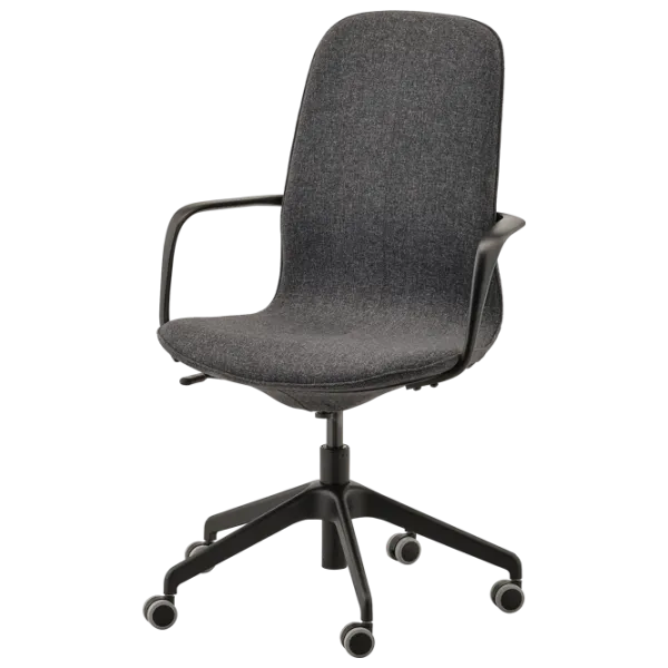 Fotoliu de birou Ikea Langfjall Poliester/ Dark Gray Black photo 1