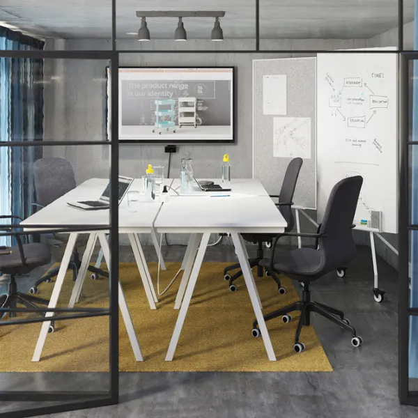 Fotoliu de birou Ikea Langfjall Poliester/ Dark Gray Black photo 5