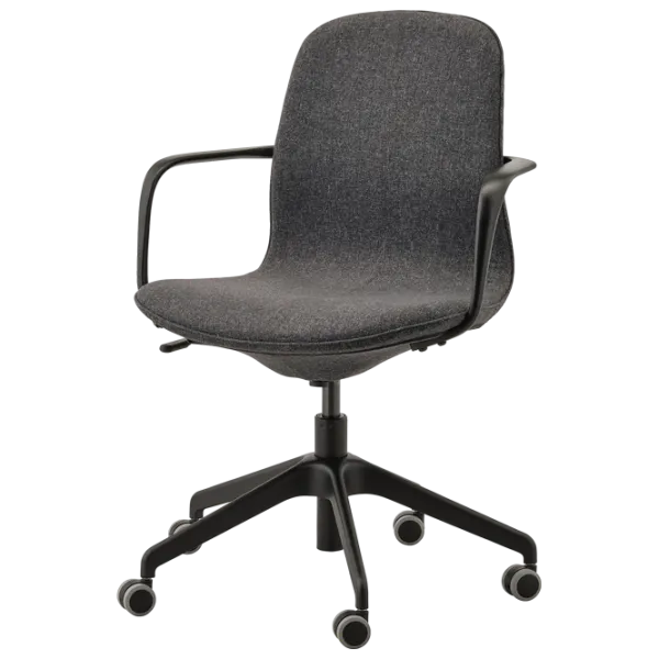 Fotoliu de birou Ikea Langfjall Poliester/ Dark Gray Black photo 1