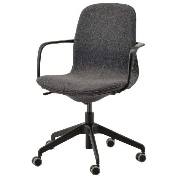Fotoliu de birou Ikea Langfjall Poliester/ Dark Gray Black photo 1