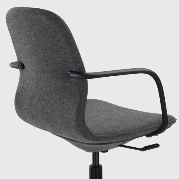 Fotoliu de birou Ikea Langfjall Poliester/ Dark Gray Black photo 2