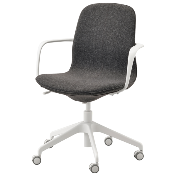 Fotoliu de birou Ikea Langfjall Poliester/ Dark Gray White photo 1