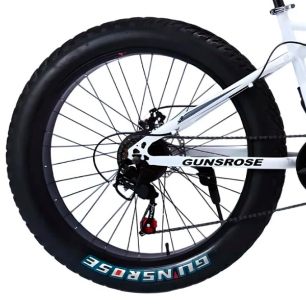 Bicicletă Frike Gunsrose Fatbike 24" 15" Aluminiu / White Black photo 2 Bicicletă Frike Gunsrose Fatbike 24" 15" Aluminiu / White Black photo 2