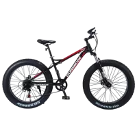 Bicicletă Frike Gunsrose Fatbike 24" 15" Aluminiu / Red Black