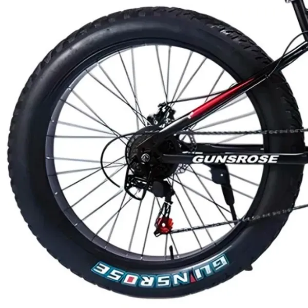 Велосипед Frike Gunsrose Fatbike 24" 15" Алюминий / Красный Черный photo 2 Велосипед Frike Gunsrose Fatbike 24" 15" Алюминий / Красный Черный photo 2