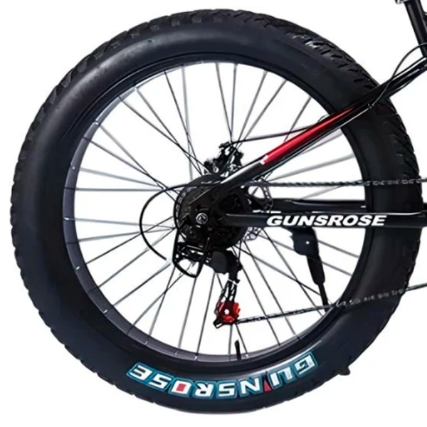 Велосипед Frike Gunsrose Fatbike 24" 15" Алюминий / Красный Черный photo 2 Велосипед Frike Gunsrose Fatbike 24" 15" Алюминий / Красный Черный photo 2
