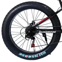 Велосипед Frike Gunsrose Fatbike 24" 15" Алюминий / Красный Черный photo 2