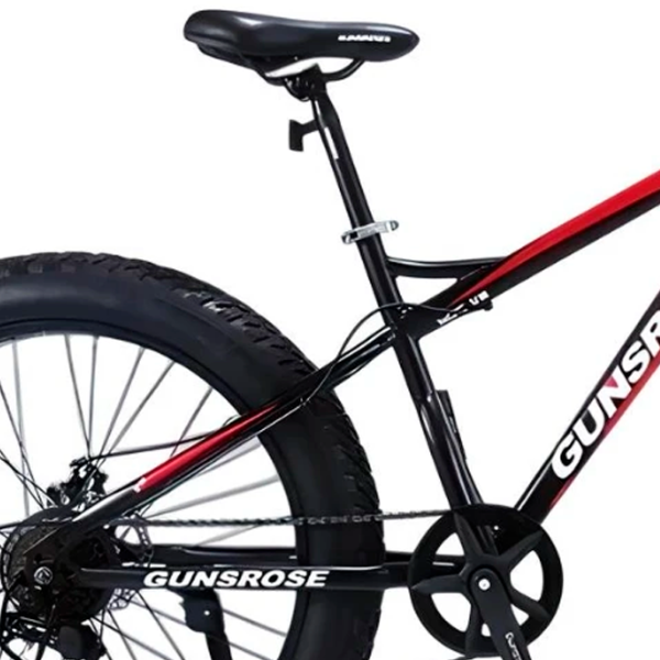 Велосипед Frike Gunsrose Fatbike 24" 15" Алюминий / Красный Черный photo 3 Велосипед Frike Gunsrose Fatbike 24" 15" Алюминий / Красный Черный photo 3