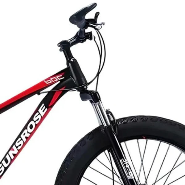 Велосипед Frike Gunsrose Fatbike 24" 15" Алюминий / Красный Черный photo 4 Велосипед Frike Gunsrose Fatbike 24" 15" Алюминий / Красный Черный photo 4