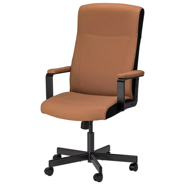 Fotoliu de birou Ikea Millberget Piele artificială/ Brown Black photo 1