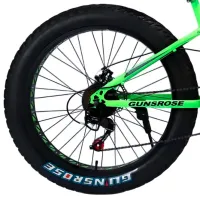 Велосипед Frike Gunsrose Fatbike 24" 15" Алюминий / Зеленый Черный photo 2