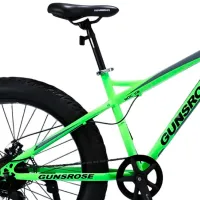 Велосипед Frike Gunsrose Fatbike 24" 15" Алюминий / Зеленый Черный photo 3