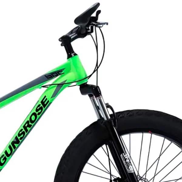 Bicicletă Frike Gunsrose Fatbike 24" 15" Aluminiu / Green Black photo 4 Bicicletă Frike Gunsrose Fatbike 24" 15" Aluminiu / Green Black photo 4