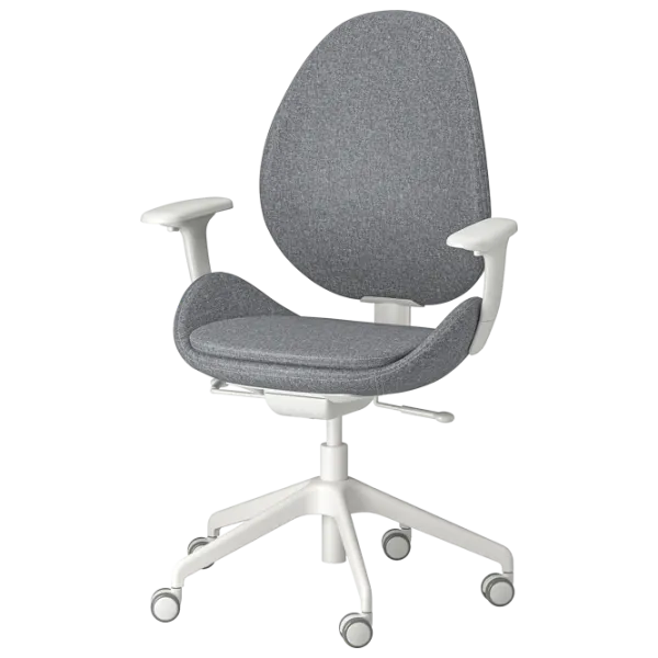 Fotoliu de birou Ikea Hattefjall/Gunnared Stofă/ Grey White photo 1
