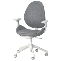 Fotoliu de birou Ikea Hattefjall/Gunnared Stofă/ Grey White