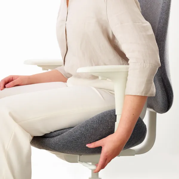 Fotoliu de birou Ikea Hattefjall/Gunnared Stofă/ Grey White photo 6