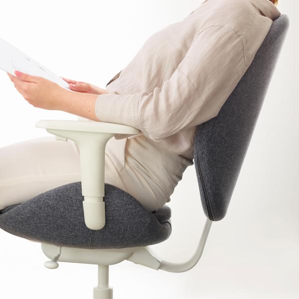 Fotoliu de birou Ikea Hattefjall/Gunnared Stofă/ Grey White photo 7