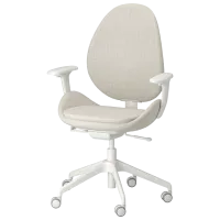 Fotoliu de birou Ikea Hattefjall/Gunnared Stofă/ Beige White
