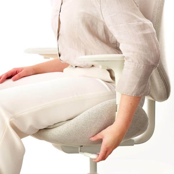 Fotoliu de birou Ikea Hattefjall/Gunnared Stofă/ Beige White photo 8