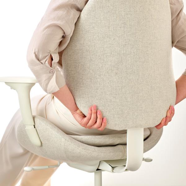 Fotoliu de birou Ikea Hattefjall/Gunnared Stofă/ Beige White photo 9
