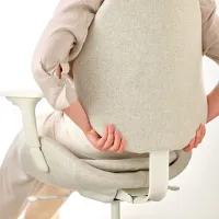 Fotoliu de birou Ikea Hattefjall/Gunnared Stofă/ Beige White photo 9