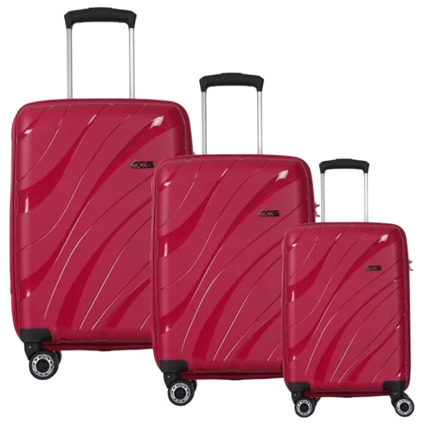 Valiză CCS 5223 Set 105l/ Pink photo 1